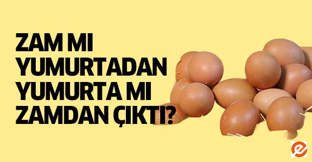 Zam mı yumurtadan, yumurta mı zamdan çıktı?