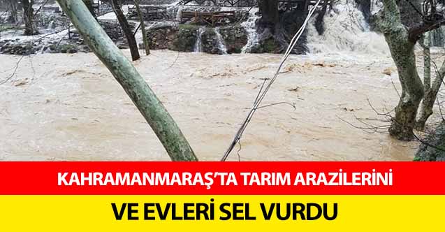 Kahramanmaraş’ta tarım arazilerini ve evleri sel vurdu