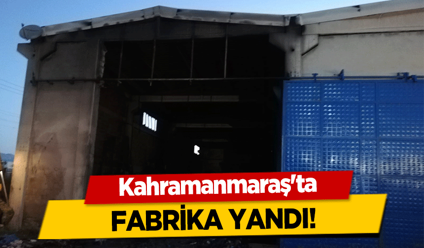 Kahramanmaraş'ta fabrika yandı!