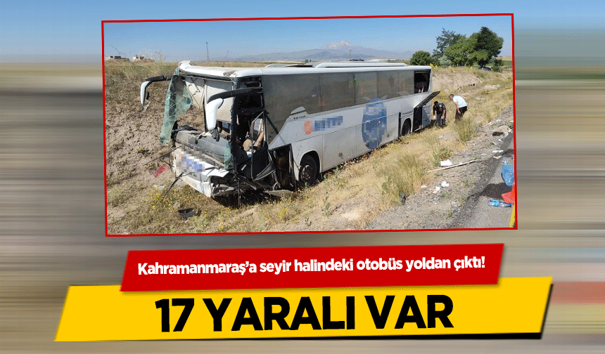 Kahramanmaraş’a seyir halindeki otobüs yoldan çıktı! 17 yaralı var