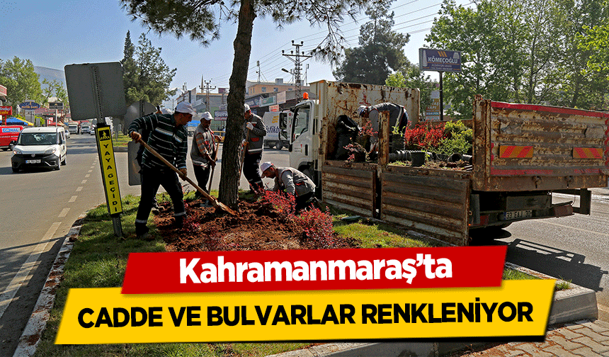 Kahramanmaraş’ta cadde ve bulvarlar renkleniyor