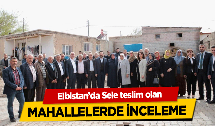 Elbistan’da Sele teslim olan mahallelerde inceleme