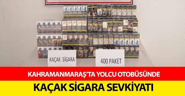 Yolcu otobüsünde kaçak sigara sevkiyatı