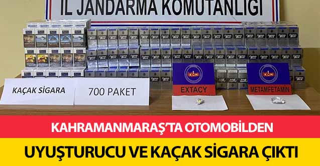 Kahramanmaraş’ta otomobilden uyuşturucu ve kaçak sigara çıktı