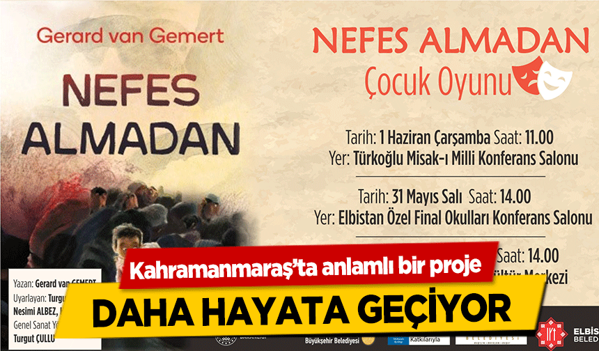 Kahramanmaraş’ta anlamlı bir proje daha hayata geçiriyor
