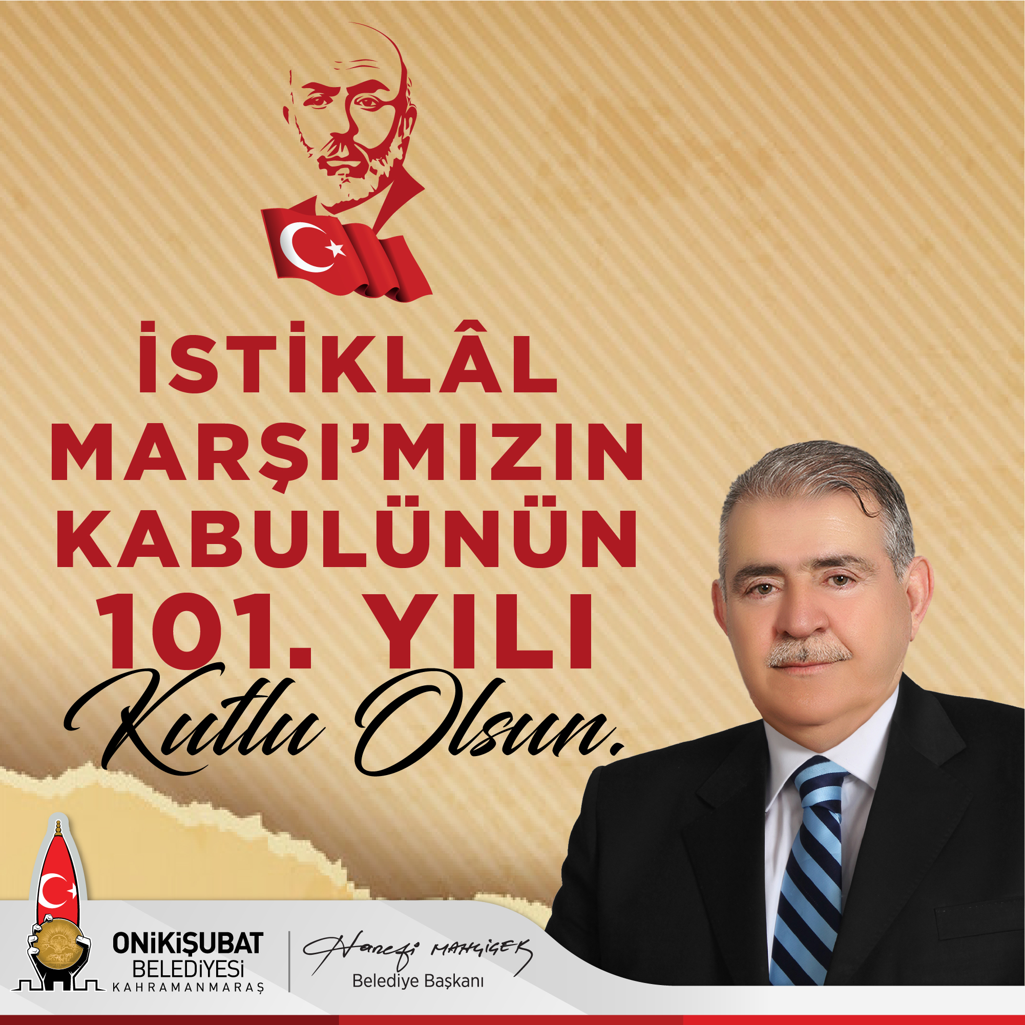 Başkan Mahçiçek’ten İstiklal Marşı’nın Kabulü ve Mehmet Akif Ersoy’u Anma Günü mesajı