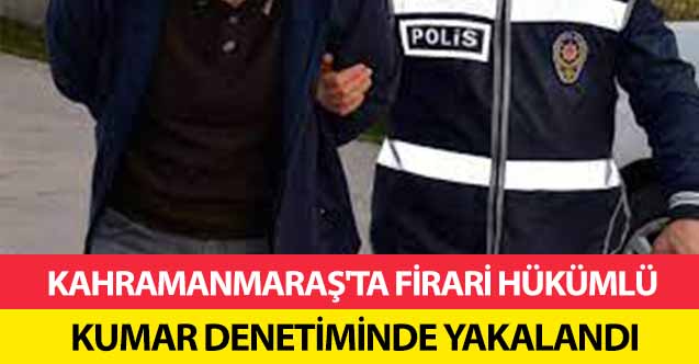 Kahramanmaraş'ta firari hükümlü kumar denetiminde yakalandı
