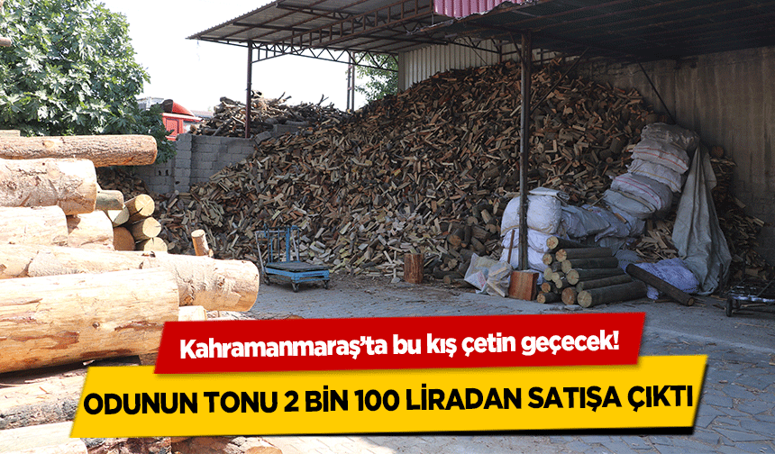 Kahramanmaraş’ta bu kış çetin geçecek! Odunun Tonu 2 Bin 100 Liradan Satışa Çıktı