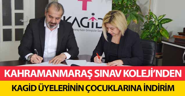 Kahramanmaraş Sınav Koleji’nden KAGİD Üyelerinin Çocuklarına İndirim