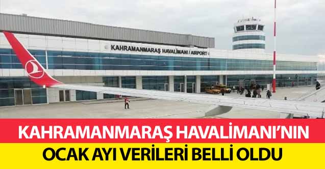 Kahramanmaraş Havalimanı’nın Ocak ayı verileri belli oldu