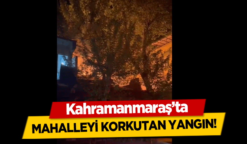 Kahramanmaraş’ta mahalleyi korkutan yangın!