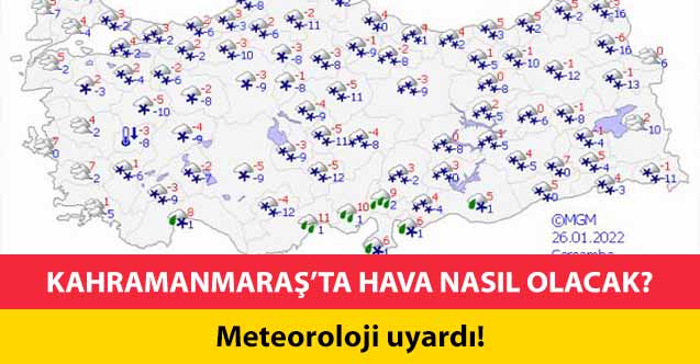 Kahramanmaraş’ta hava nasıl olacak? Meteoroloji uyardı!
