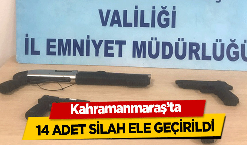 Kahramanmaraş’ta 14 adet silah ele geçirildi