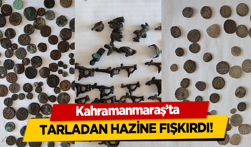 Kahramanmaraş’ta tarladan hazine fışkırdı!