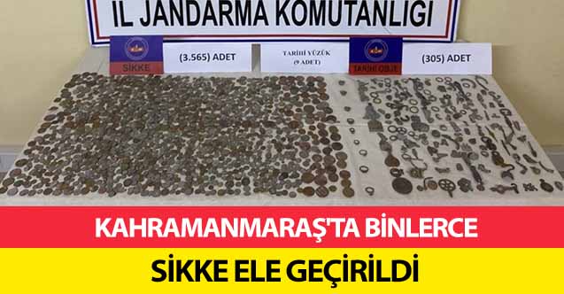 Kahramanmaraş'ta binlerce sikke ele geçirildi