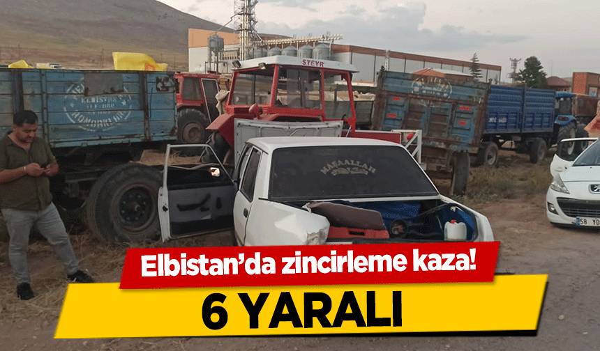 Elbistan’da zincirleme kaza! 6 yaralı
