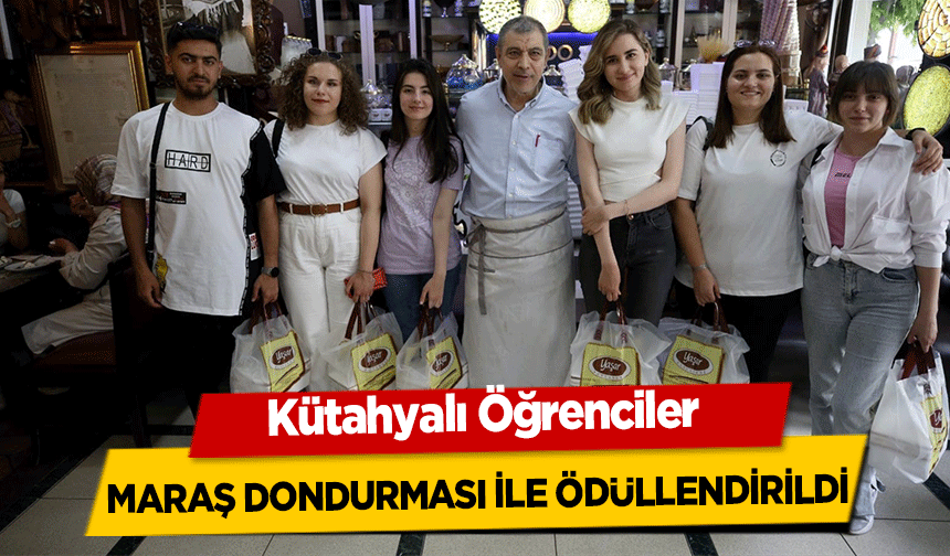 Kütahyalı Öğrenciler Maraş Dondurması ile ödüllendirildi
