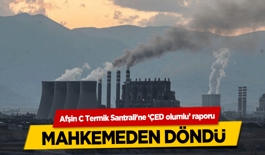 Afşin C Termik Santrali'ne ‘ÇED olumlu’ raporu mahkemeden döndü