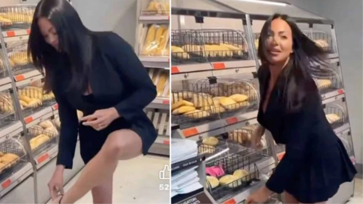Rezilliğin adı fenomenlik oldu! Markette iç çamaşırını çıkarıp ekmek reyonuna attı!