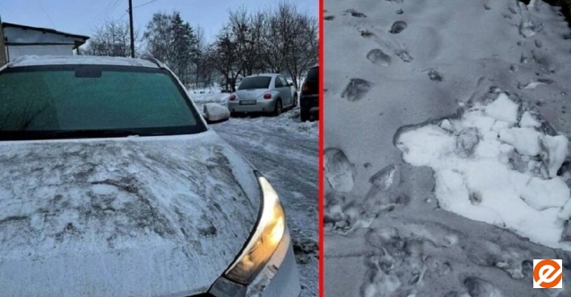 Kar siyah yağdı, halk panik oldu