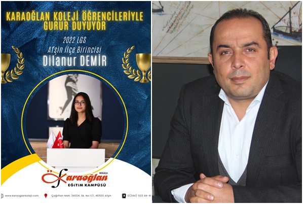Afşin Karaoğlan Kolejinde alışılmış başarılar artarak devam ediyor