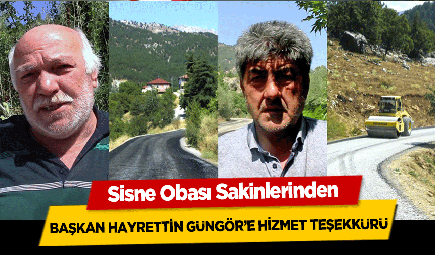 Sisne Obası Sakinlerinden Başkan Hayrettin Güngör’e Hizmet Teşekkürü