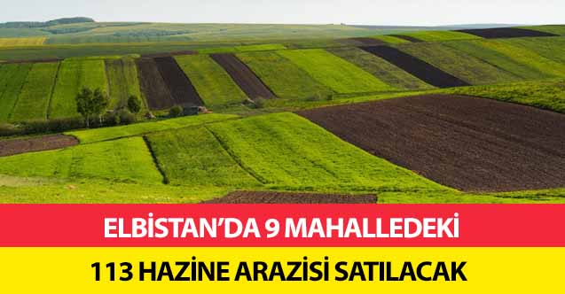 Elbistan’da 9 mahalledeki 113 hazine arazisi satılacak