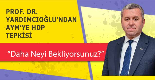 Prof. Dr. Yardımcıoğlu’ndan AYM’ye HDP tepkisi ‘Daha Neyi Bekliyorsunuz?’
