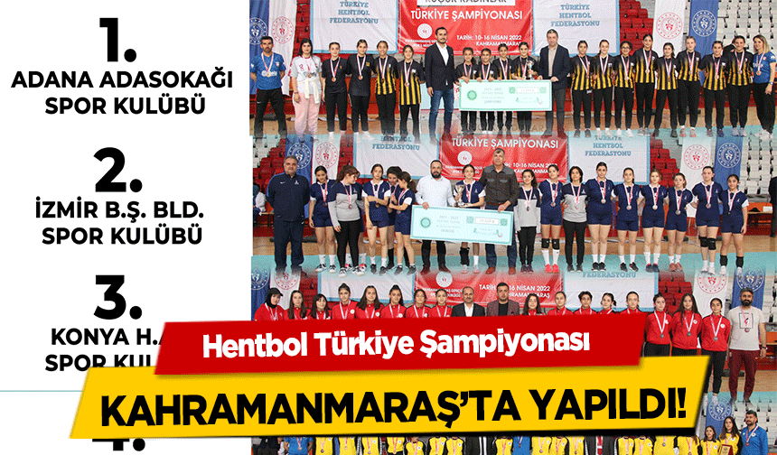 Hentbol Türkiye Şampiyonası Kahramanmaraş’ta yapıldı!