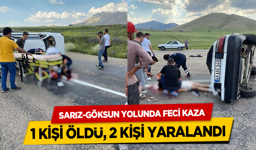 Sarız-Göksun yolunda feci kaza! 1 kişi öldü, 2 kişi yaralandı