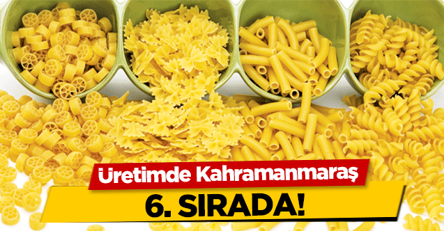 Üretimde Kahramanmaraş 6. sırada!