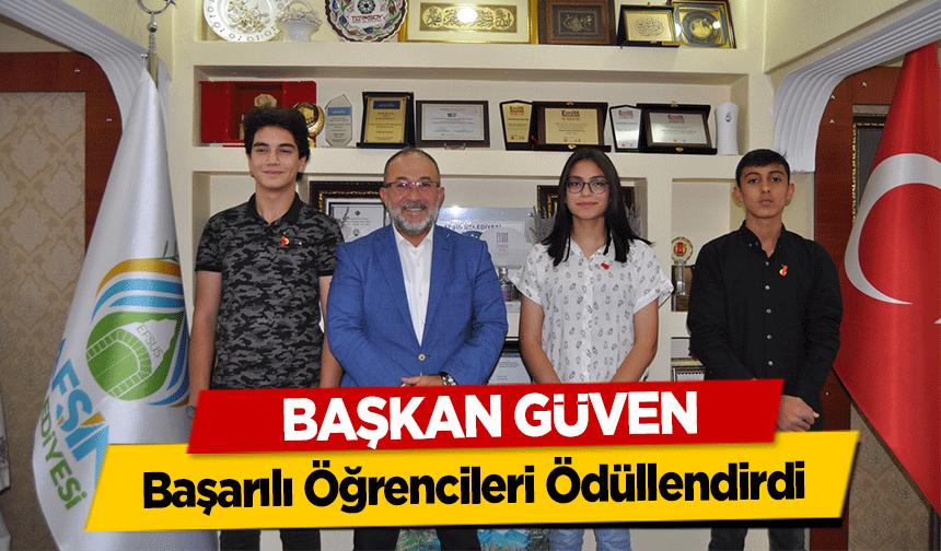 Başkan Güven, başarılı öğrencileri ödüllendirdi