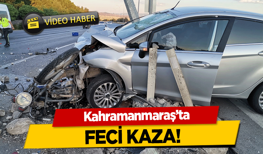 Kahramanmaraş’ta otomobille motosiklet çarpıştı! 2 ağır yaralı