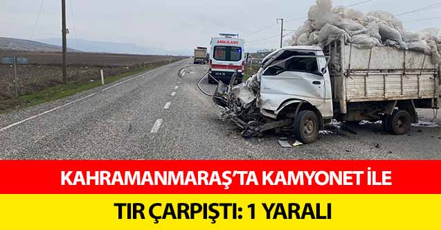 Kamyonet İle Tır Çarpıştı! 1 Yaralı