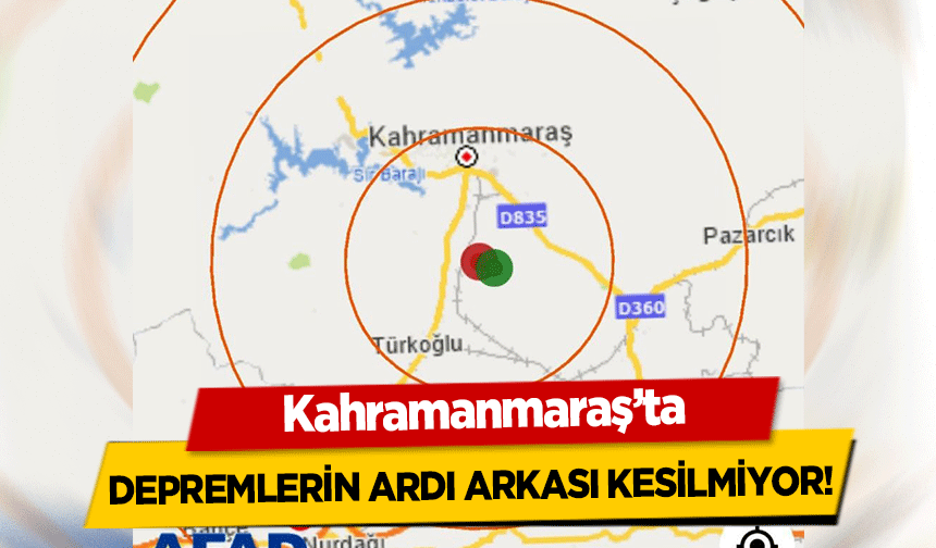Kahramanmaraş’ta depremlerin ardı arkası kesilmiyor!