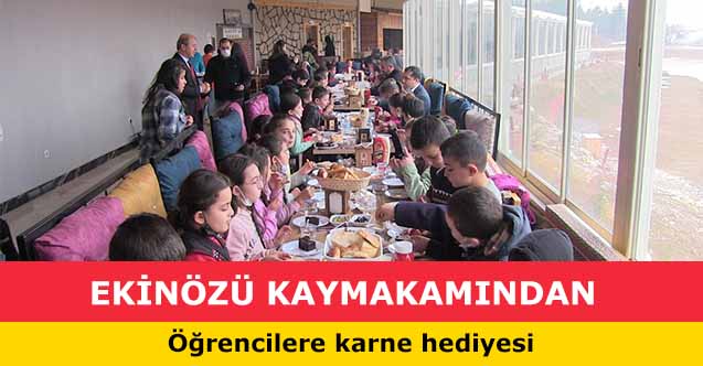 Ekinözü Kaymakamından öğrencilere karne hediyesi