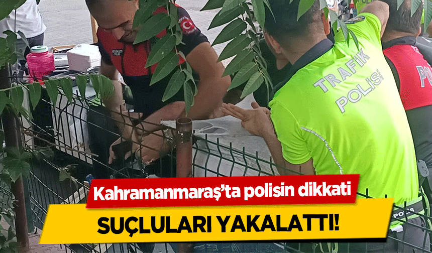 Kahramanmaraş’ta polisin dikkati suçluları yakalattı!
