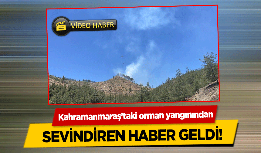 Kahramanmaraş’taki orman yangınından sevindiren haber geldi!
