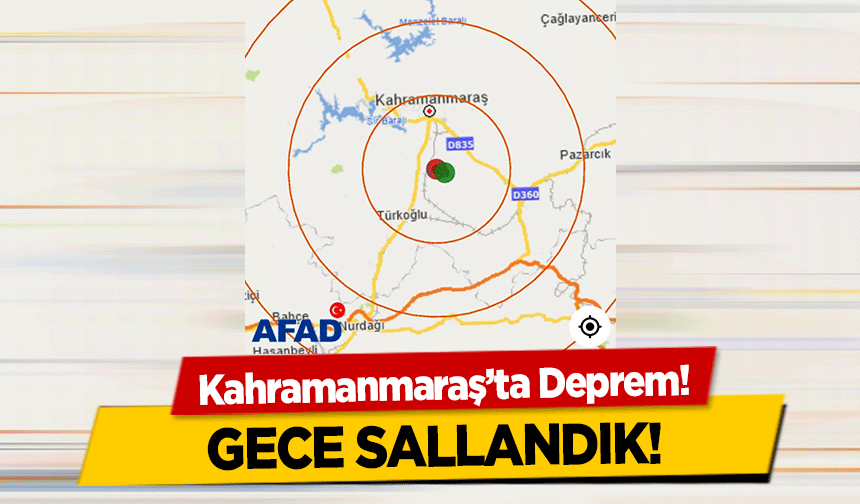 Kahramanmaraş’ta Deprem! 