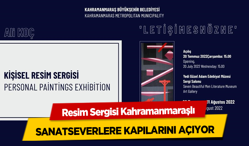 Resim Sergisi Kahramanmaraşlı sanatseverlere kapılarını açıyor