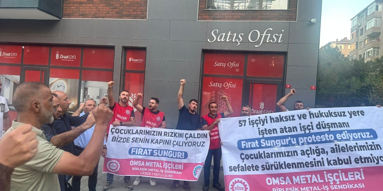 45 gündür grevde olan işçiler patronun kapısına dayandı