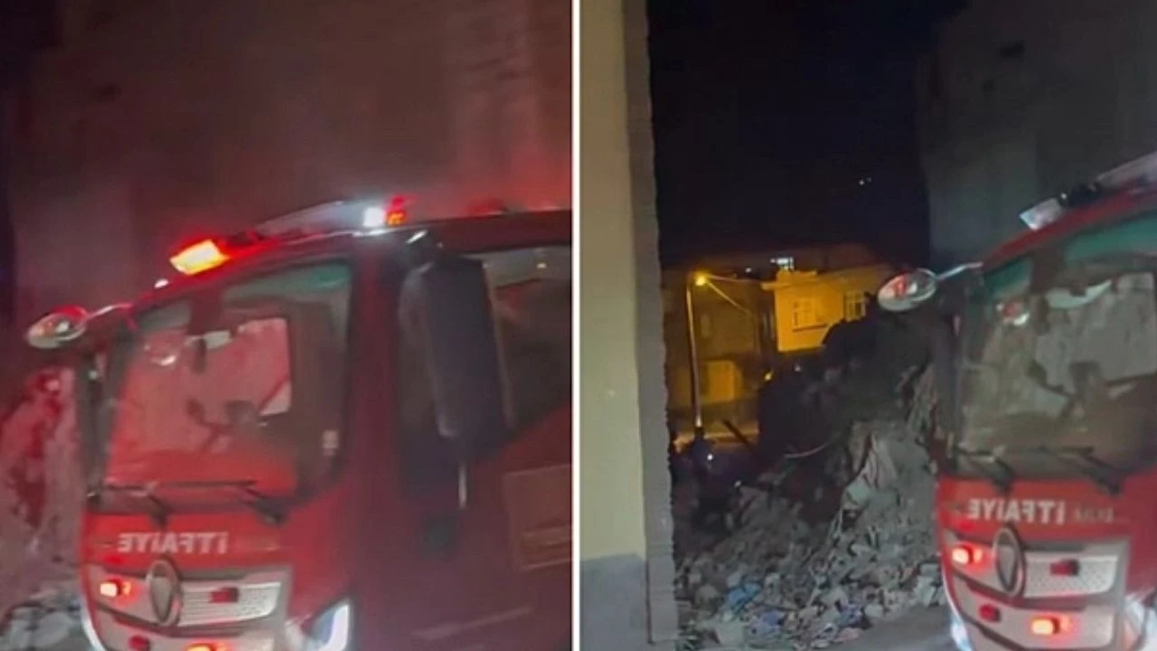 Kahramanmaraş’ta Metruk Ev Çöktü, Mahalle Sokağa Döküldü!